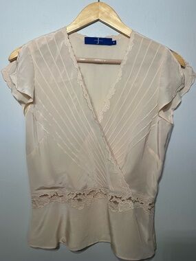 VTG Jasper Conran Women's 30s style silk Lace-TrimTop. Women’s size 10 #elegant
